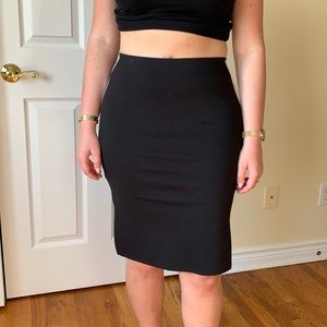 Knee length pencil skirt